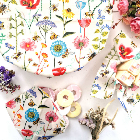*Set of 3 Handmade Beeswax Wraps | Garden